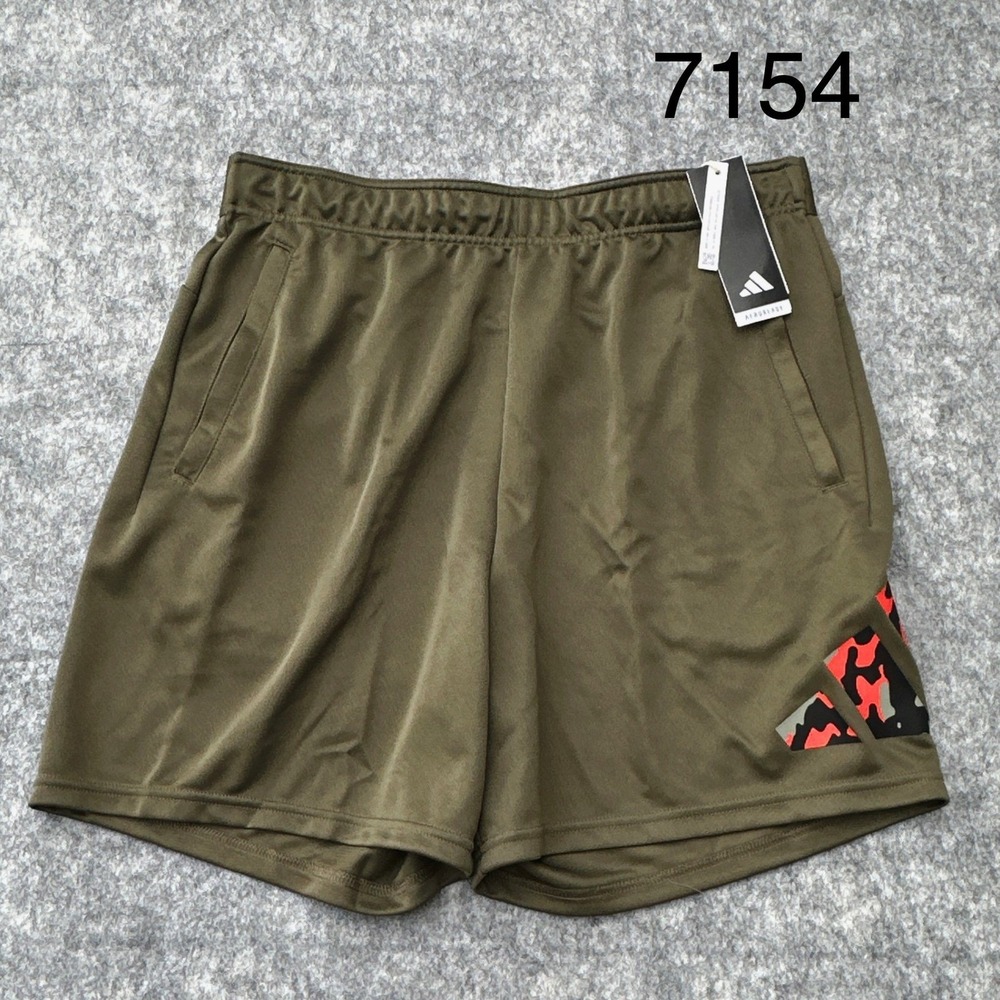 Adidas Mens L Train Essentials Training Shorts Olive Strata Black Athletic Gym